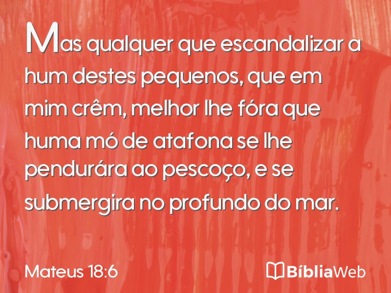 Mateus 18:6 em imagem para compartilhar