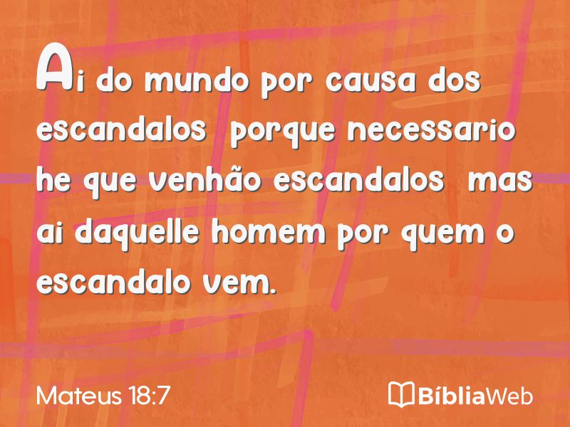 Mateus 18:7 em imagem para compartilhar