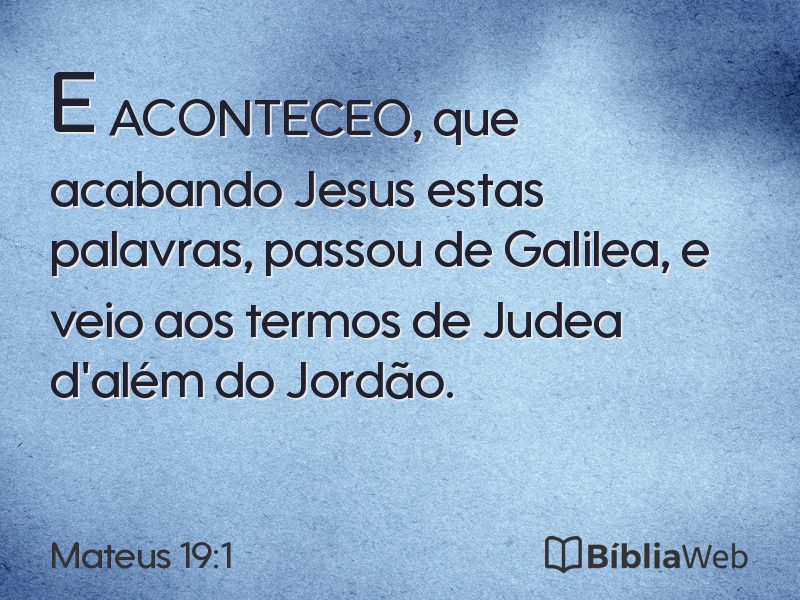 Mateus 19:1 em imagem para compartilhar