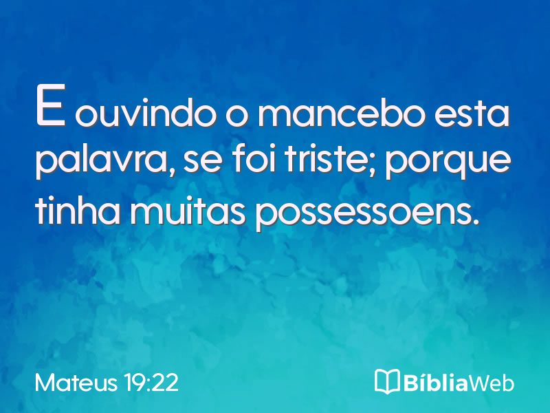 Mateus 19:22 em imagem para compartilhar