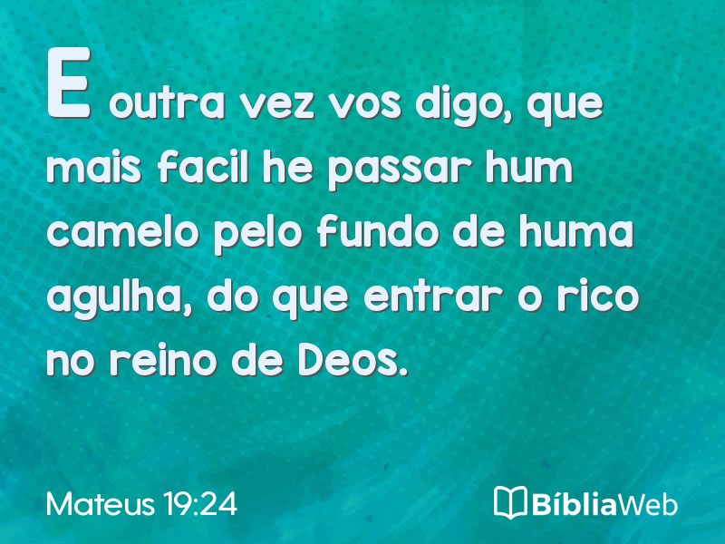 Mateus 19:24 em imagem para compartilhar