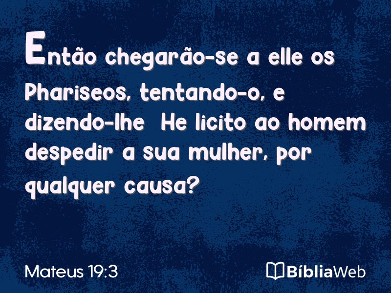 Mateus 19:3 em imagem para compartilhar