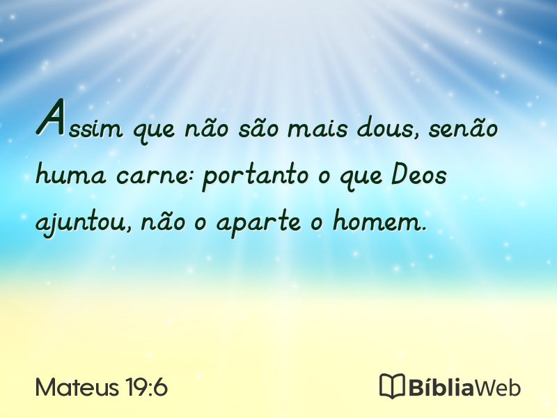 Mateus 19:6 em imagem para compartilhar