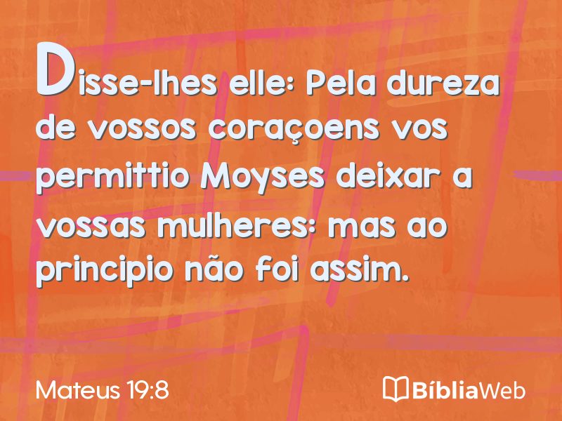 Mateus 19:8 em imagem para compartilhar
