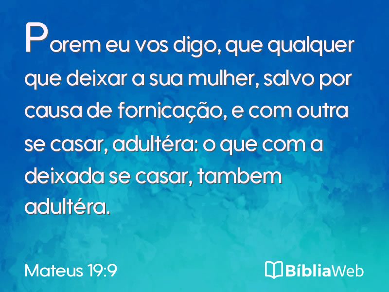 Mateus 19:9 em imagem para compartilhar