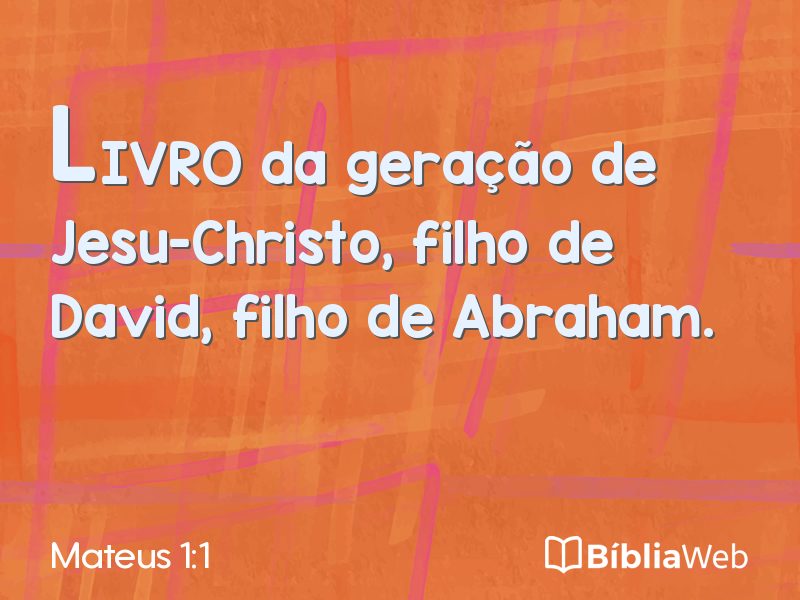 Mateus 1:1 em imagem para compartilhar