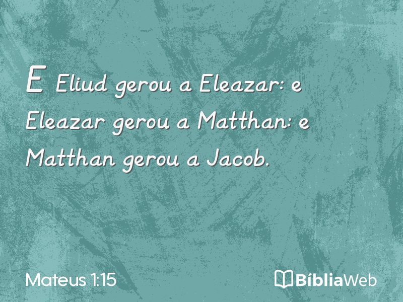 Mateus 1:15 em imagem para compartilhar