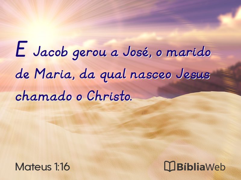 Mateus 1:16 em imagem para compartilhar