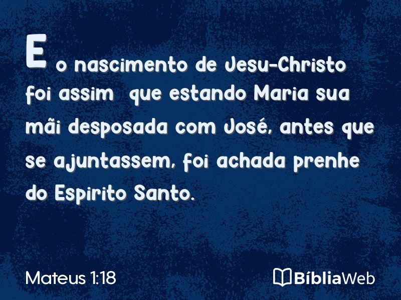 Mateus 1:18 em imagem para compartilhar