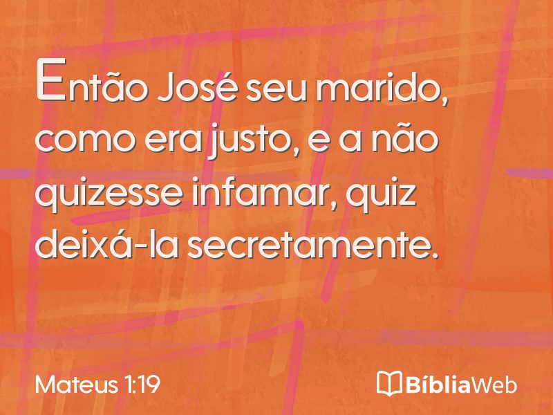 Mateus 1:19 em imagem para compartilhar