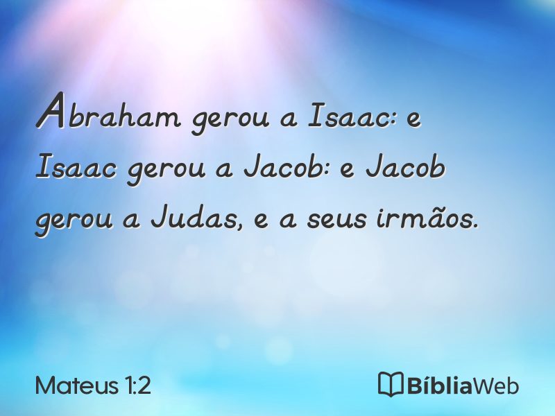 Mateus 1:2 em imagem para compartilhar
