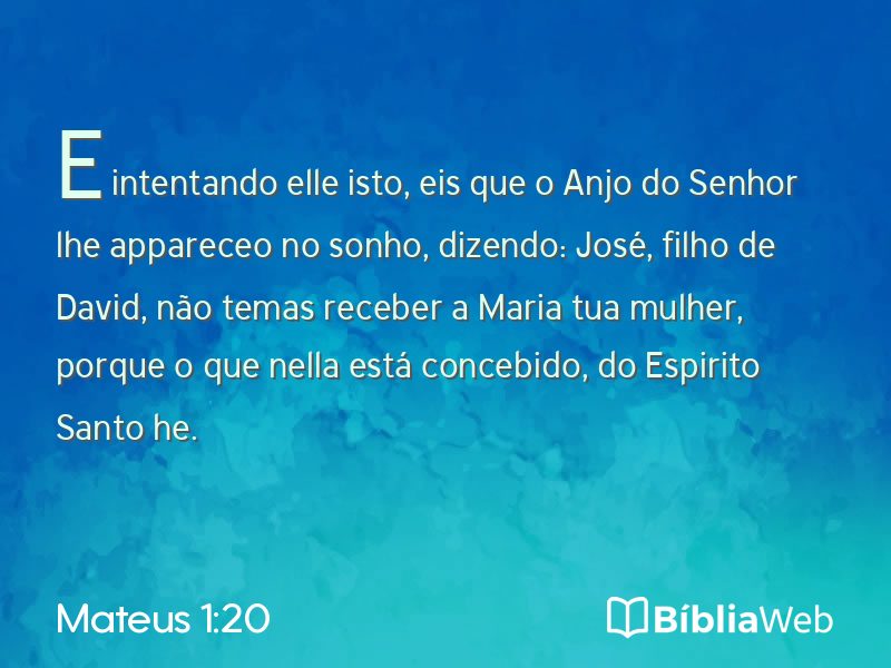 Mateus 1:20 em imagem para compartilhar