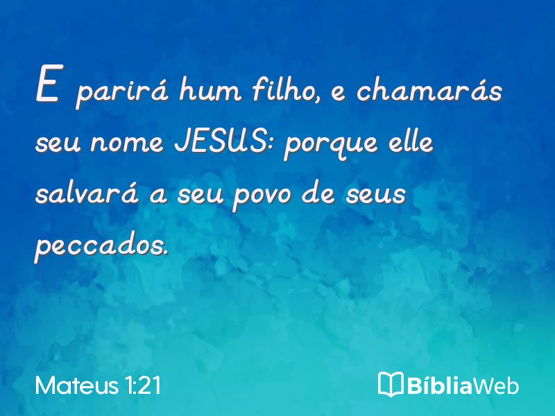 Mateus 1:21 em imagem para compartilhar
