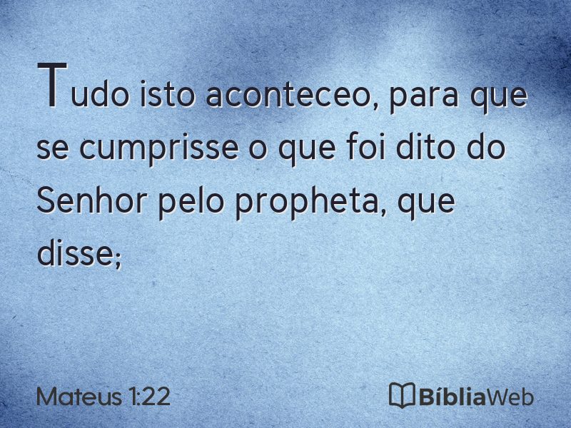 Mateus 1:22 em imagem para compartilhar