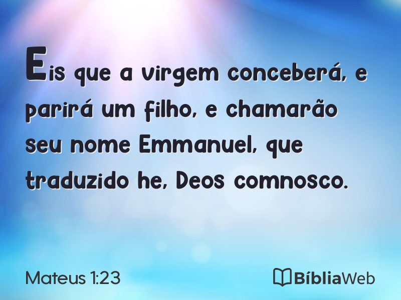 Mateus 1:23 em imagem para compartilhar