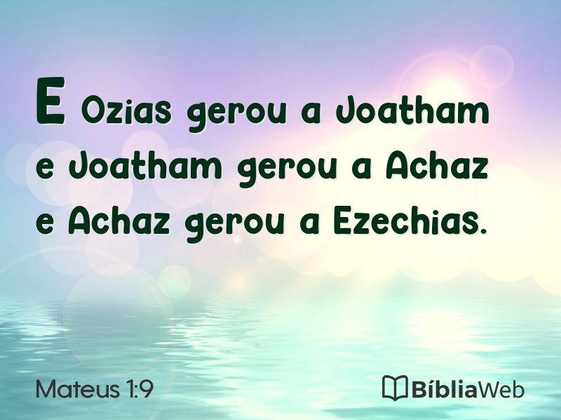 Mateus 1:9 em imagem para compartilhar