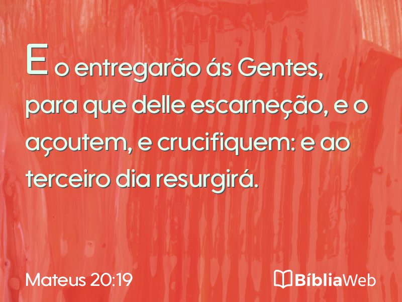 Mateus 20:19 em imagem para compartilhar