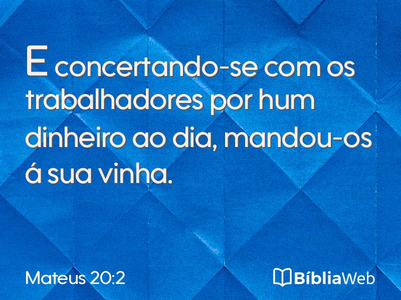 Mateus 20:2 em imagem para compartilhar