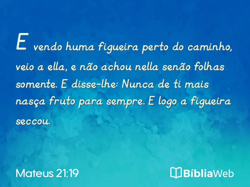 Mateus 21:19 em imagem para compartilhar