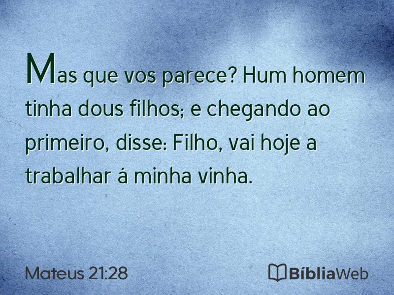 Mateus 21:28 em imagem para compartilhar