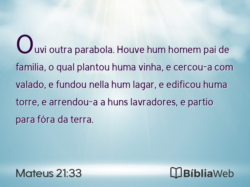 Mateus 21:33 em imagem para compartilhar