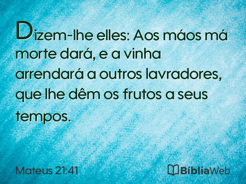 Mateus 21:41 em imagem para compartilhar