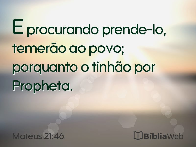 Mateus 21:46 em imagem para compartilhar