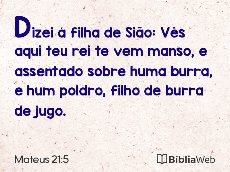 Mateus 21:5 em imagem para compartilhar