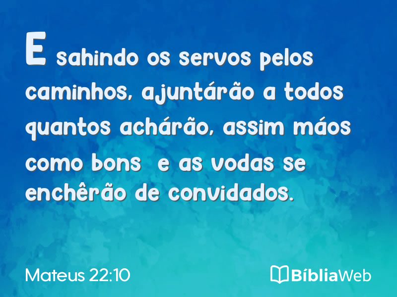 Mateus 22:10 em imagem para compartilhar