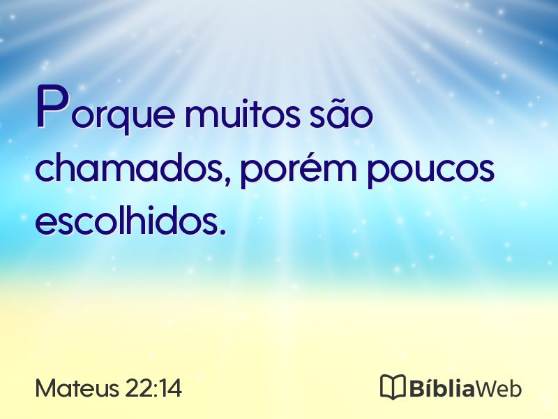 Mateus 22:14 em imagem para compartilhar
