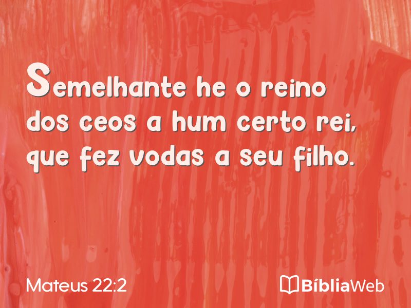 Mateus 22:2 em imagem para compartilhar