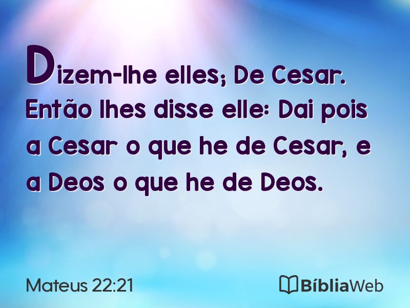 Mateus 22:21 em imagem para compartilhar