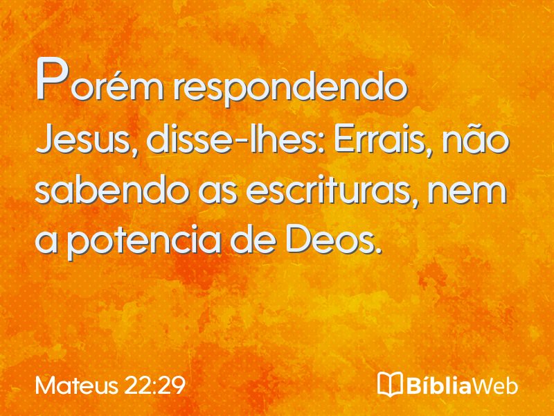 Mateus 22:29 em imagem para compartilhar