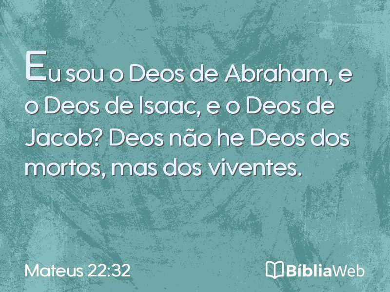 Mateus 22:32 em imagem para compartilhar