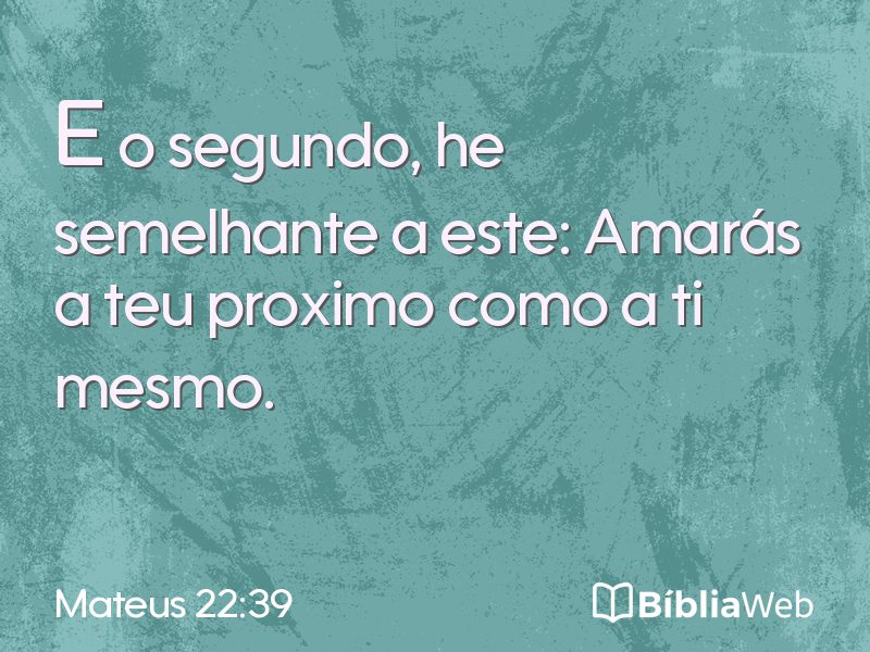 Mateus 22:39 em imagem para compartilhar