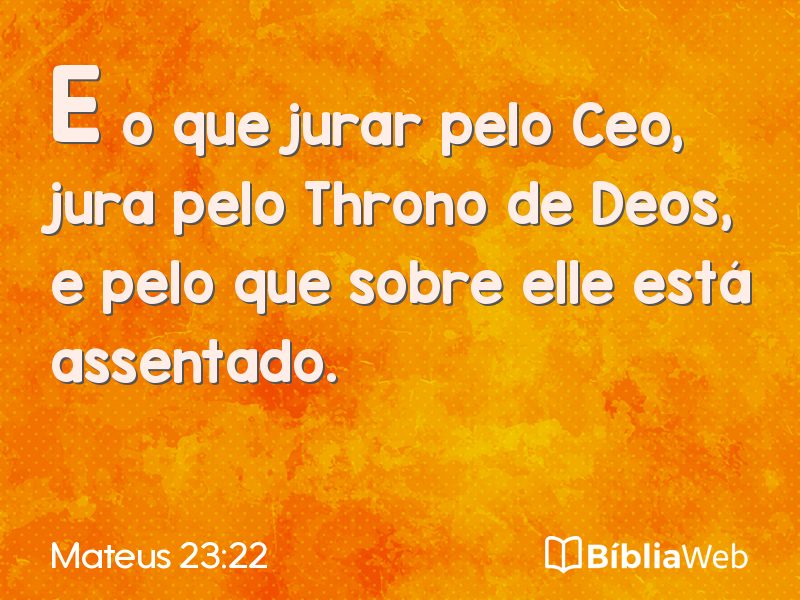 Mateus 23:22 em imagem para compartilhar