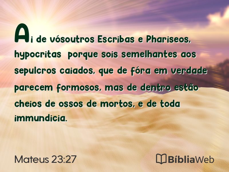 Mateus 23:27 em imagem para compartilhar