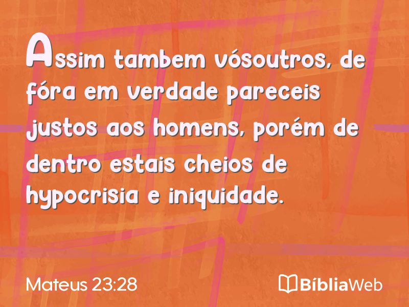 Mateus 23:28 em imagem para compartilhar
