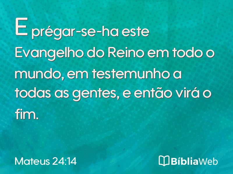 Mateus 24:14 em imagem para compartilhar