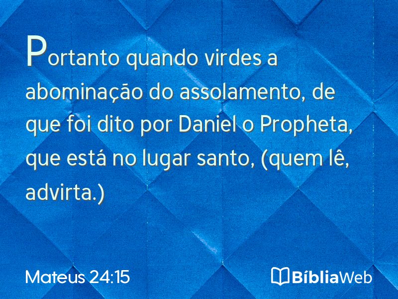 Mateus 24:15 em imagem para compartilhar