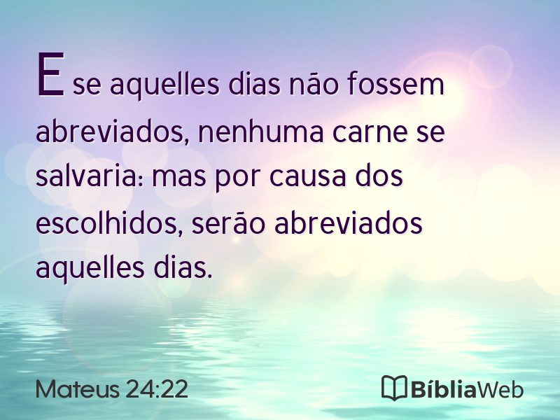 Mateus 24:22 em imagem para compartilhar