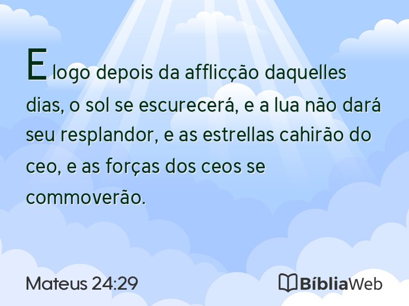 Mateus 24:29 em imagem para compartilhar