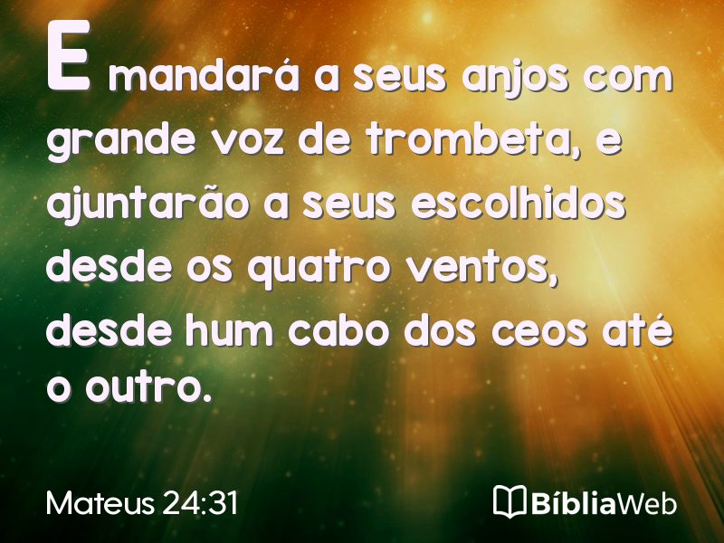 Mateus 24:31 em imagem para compartilhar
