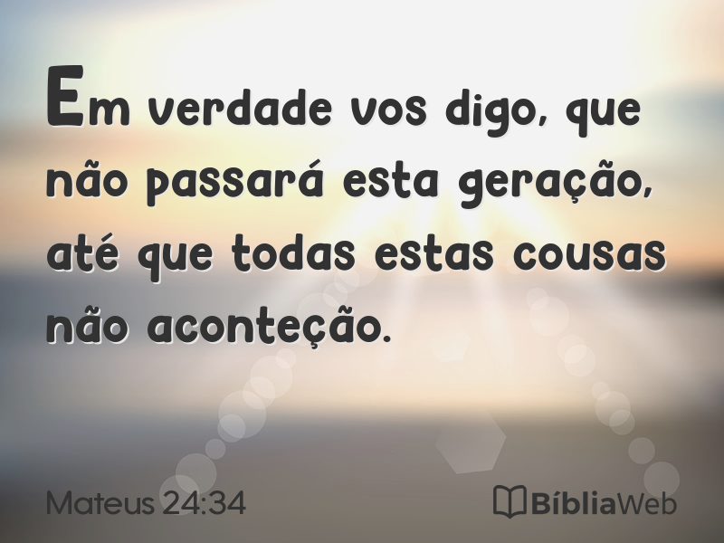 Mateus 24:34 em imagem para compartilhar