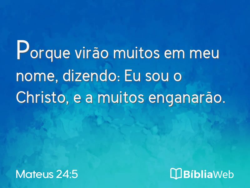 Mateus 24:5 em imagem para compartilhar