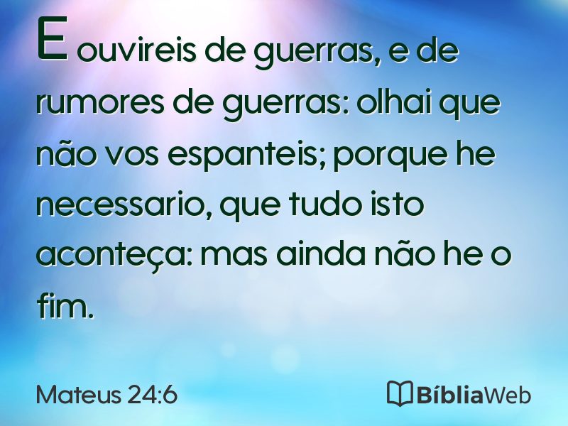 Mateus 24:6 em imagem para compartilhar