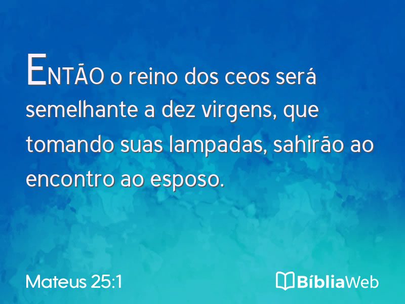 Mateus 25:1 em imagem para compartilhar