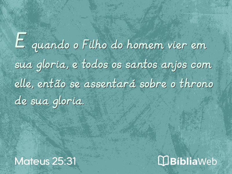 Mateus 25:31 em imagem para compartilhar