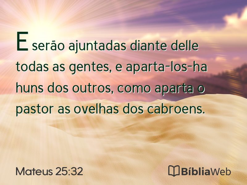 Mateus 25:32 em imagem para compartilhar