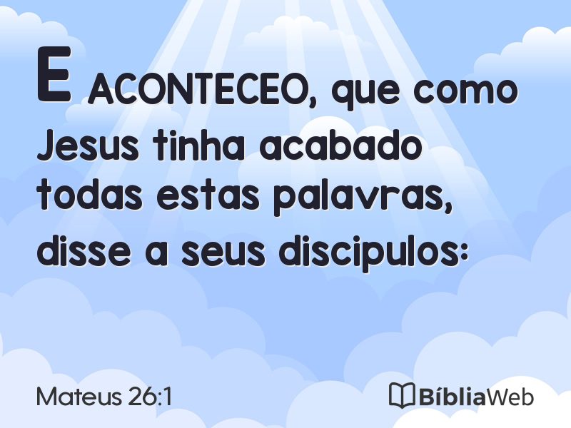Mateus 26:1 em imagem para compartilhar